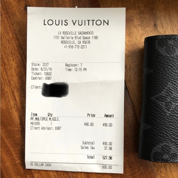 Black monogram billfold Louis Vuitton wallet - Picture 3 of 4
